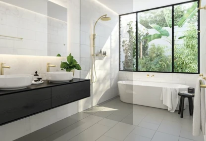 Phòng tắm căn hộ gia đình năng động