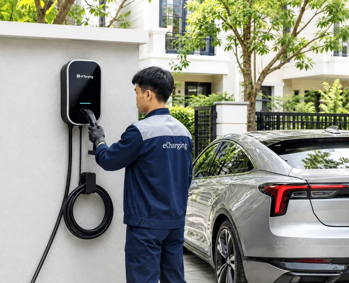 Thi công sạc xe điện tại nhà