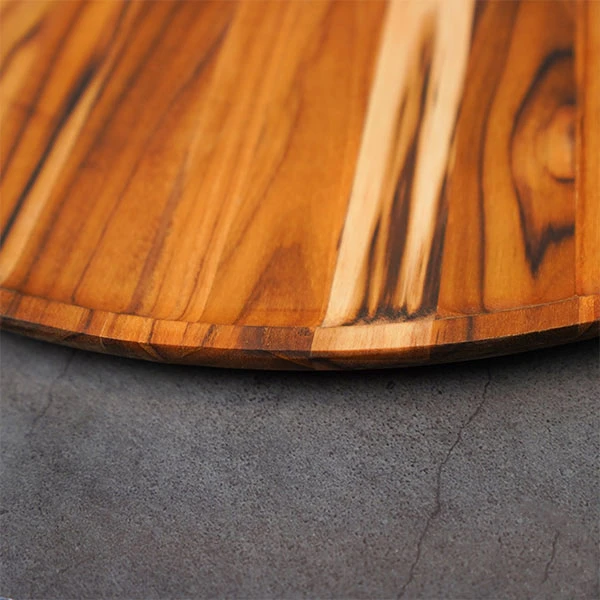 Khay gỗ Teak hình tròn 50x2 cm