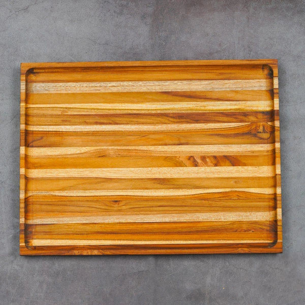 Khay gỗ Teak hình chữ nhật 40,5x30,5x3,8 cm