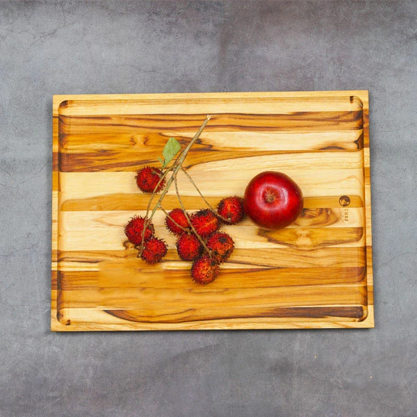 Khay gỗ Teak hình chữ nhật 40,5x30,5x2 cm