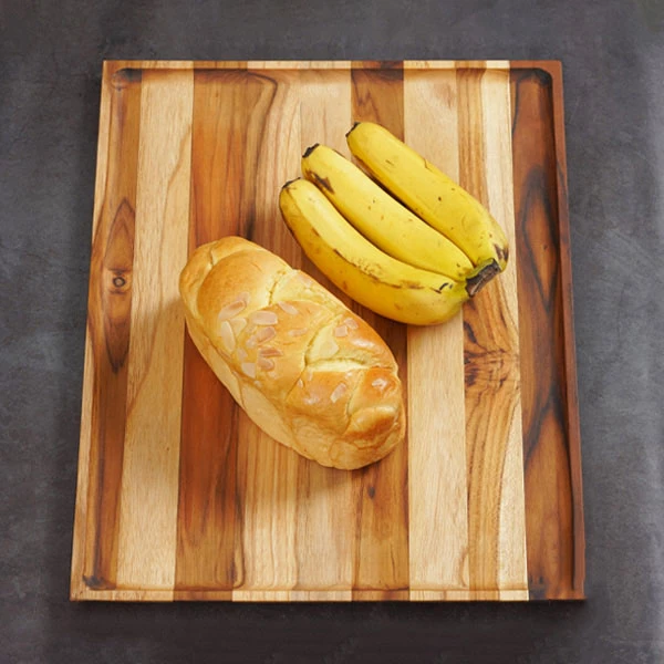 Khay gỗ Teak hình chữ nhật 45,5x35,5x2 cm