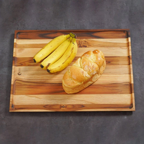 Khay gỗ Teak hình chữ nhật 45,5x35,5x2 cm