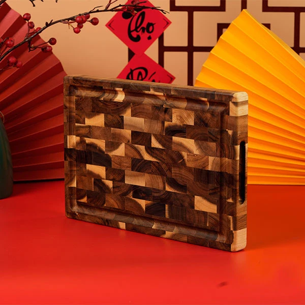 Thớt gỗ keo (Acacia) chữ nhật size 20x30x2,5cm