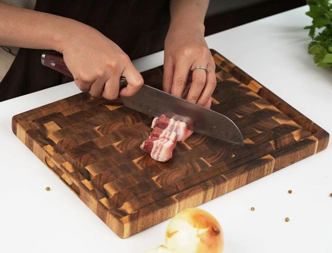 Thớt gỗ keo (Acacia) chữ nhật size 25x35x2,5cm