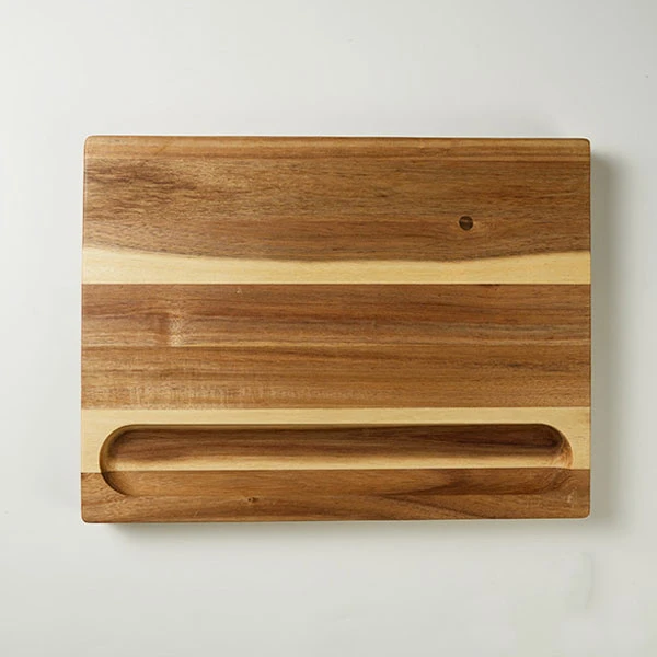 Thớt gỗ keo ghép kiểu Solid chữ nhật size 30x40x3.8cm