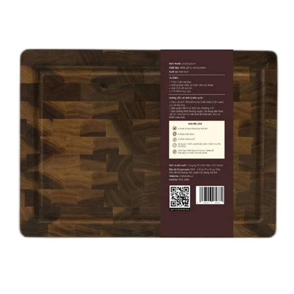 Thớt gỗ óc chó Walnut size 25x35x2.5cm