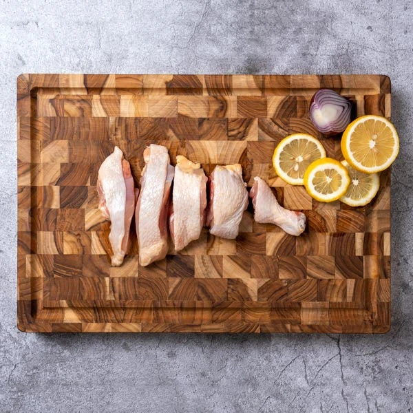 Thớt gỗ Teak hình chữ nhật 28x40x3,5 cm