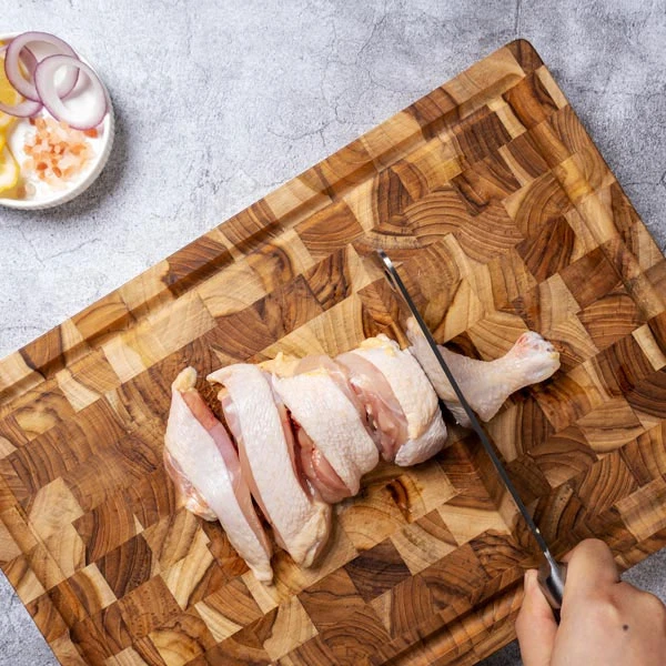 Thớt gỗ Teak hình chữ nhật 28x40x3,5 cm