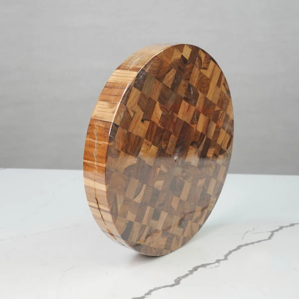 Thớt gỗ Teak hình tròn 30x30x3,5 cm