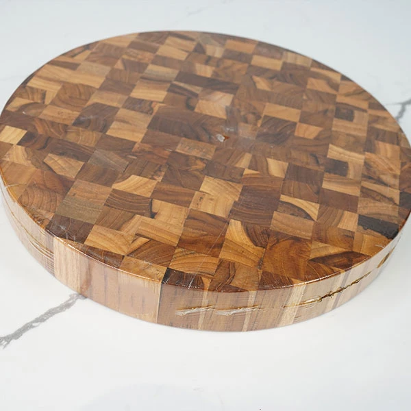 Thớt gỗ Teak hình tròn 30x30x3,5 cm