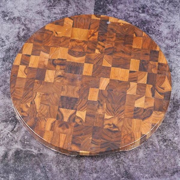 Thớt gỗ Teak hình tròn 30x30x2,5 cm