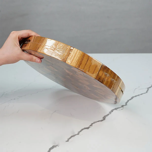 Thớt gỗ Teak hình tròn 30x30x3,5 cm