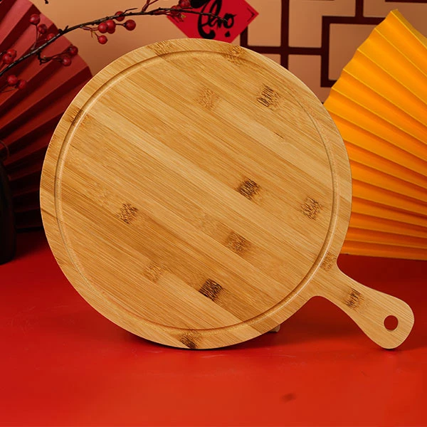 Thớt tre hình tròn có tay cầm 40x30x1.5cm