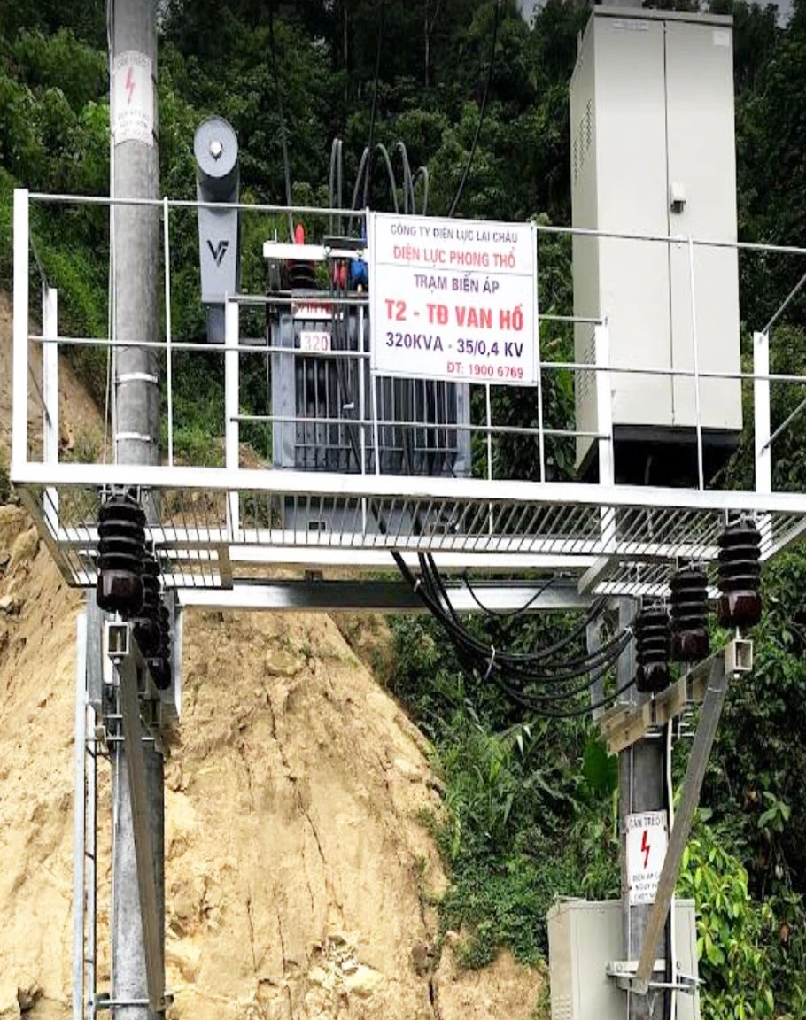 Công trình đường dây và trạm biến áp cấp điện thi công cho thuỷ điện Van Hồ