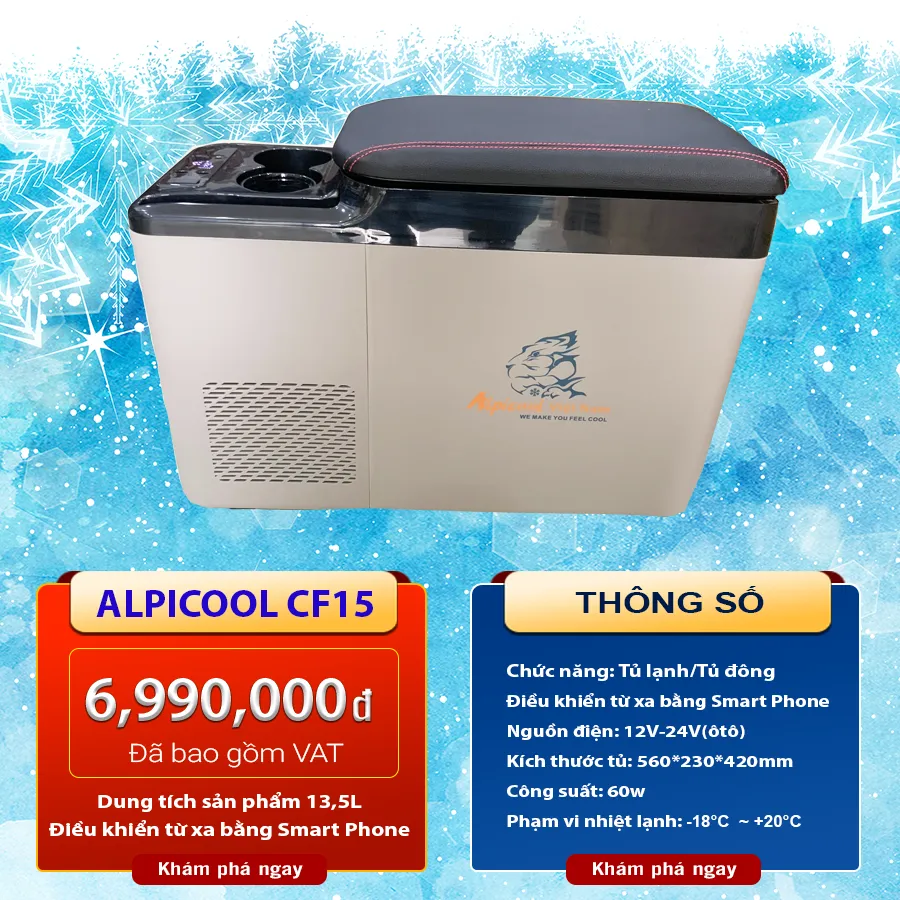 Tủ lạnh ô tô Alpicool CF15