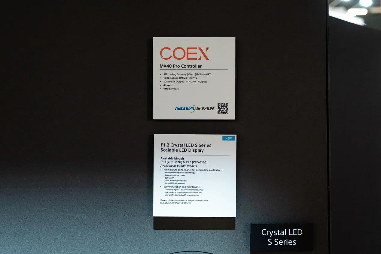 NovaStar và Sony tăng cường hợp tác khi dòng sản phẩm Crystal LED S Series được giới thiệu tại InfoComm 2026